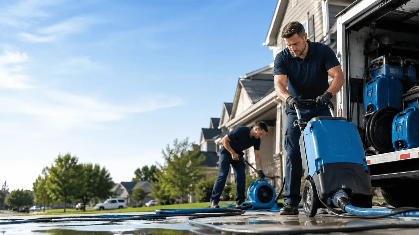 Dehumidification being performed in Lakeville, OH